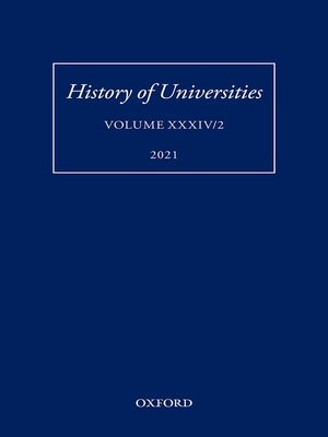 cover image of History of Universities, Volume XXXIV/2